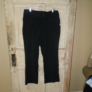 Rafaella Curvy Fit Tapered Boot Black Pants Size 14P NEW (W-27)